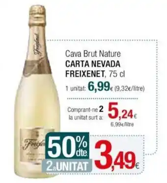 Condis cava Brut nature Carta Nevada Freixenet 75 cl oferta