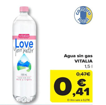 Carrefour Agua Sin Gas Vitalia oferta