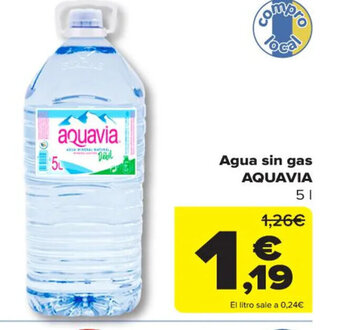 Carrefour Agua Sin Gas Aquavia oferta