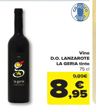 Carrefour Vino D.O. Lanzarote La Geria Tinto oferta