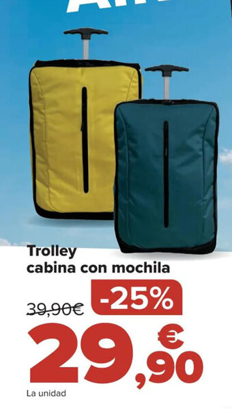 Carrefour Trolley Cabina Con Mochila oferta