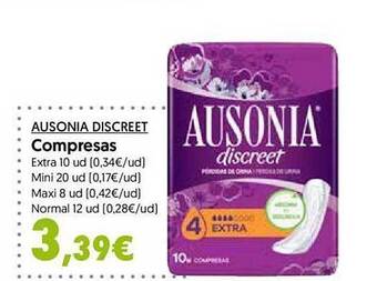 Hiper Usera Ausonia discreet compresas oferta