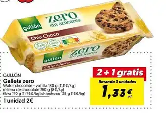 Hiper Usera 2+1 gratis gullón galleta zero oferta