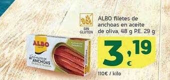 HiperDino Albo filetes de anchoas en aceite de oliva oferta