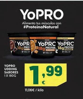 HiperDino Yopro pudding sabores oferta