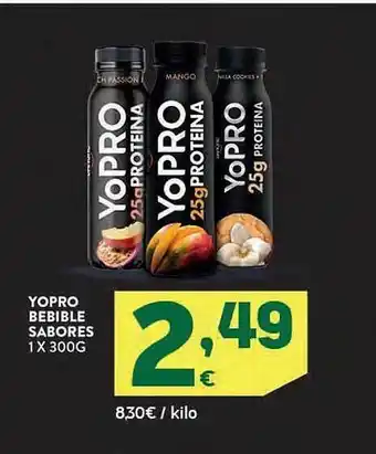 HiperDino Yopro bebible sabores oferta