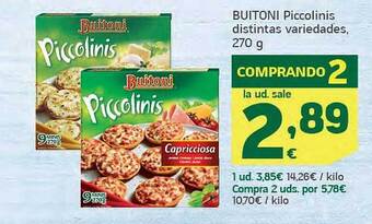 HiperDino Buitoni piccolinis distintas variedades oferta