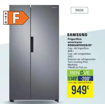 Carrefour Frigorifico Americano RS66A810059/EF oferta