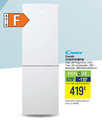 Carrefour Combi CCE3T618FW oferta