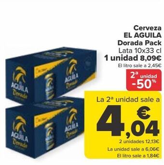 Carrefour Cerveza el aguila dorada pack oferta