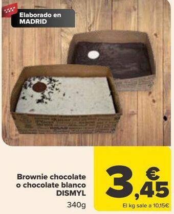 Carrefour Brownie chocolate o chocolate blanco dismyl oferta