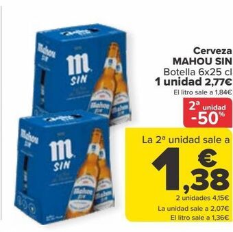Carrefour Cerveza mahou sin oferta
