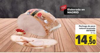 Carrefour Pechuga de pavo natural braseada estevez oferta