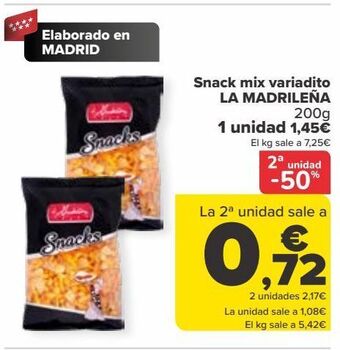 Carrefour Snack mix variadito la madrileña oferta