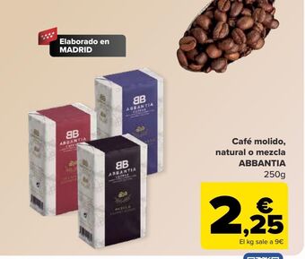 Carrefour Café molido, natural o mezcla abbantia oferta