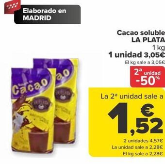 Carrefour Cacao soluble la plata oferta