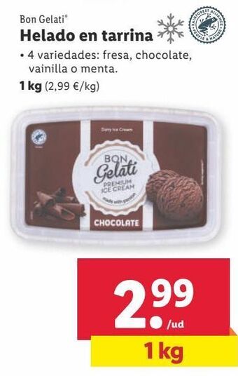 Lidl Helado de chocolate oferta