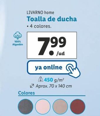Lidl Toallas livarno oferta