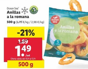 Lidl Anillas de calamar ocean sea oferta