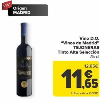 Carrefour Vino d.o. vinos de madrid tejoneras tinto alta selección oferta