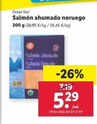 Lidl Salmón ahumado oferta