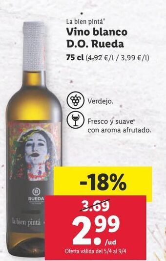 Lidl Vino blanco oferta