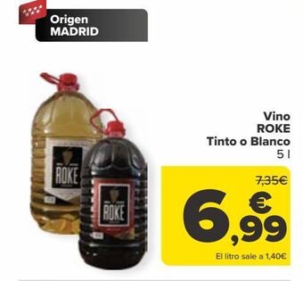 Carrefour Vino roke tinto o blanco oferta