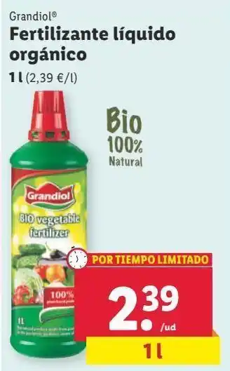 Lidl Fertilizante líquido grandiol oferta