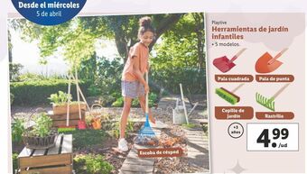 Lidl Herramientas de jardín playtive oferta