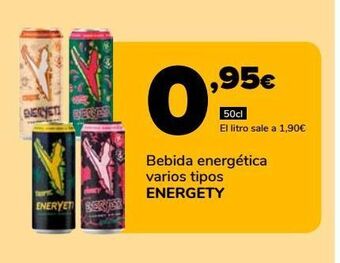 Supeco Bebida energética varios tipos energety oferta