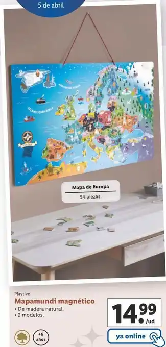 Lidl Mapamundi interactivo playtive oferta