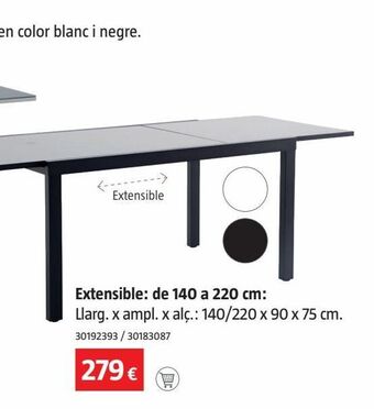 Bauhaus Mesa extensible oferta