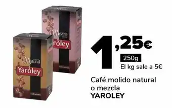 Supeco Café molido natural o mezcla yaroley oferta