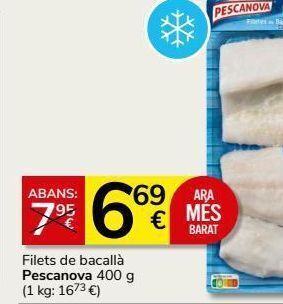 Supermercados Charter Filetes de bacalao pescanova oferta
