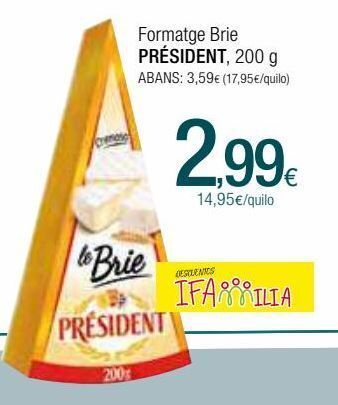 Condis Queso brie président oferta