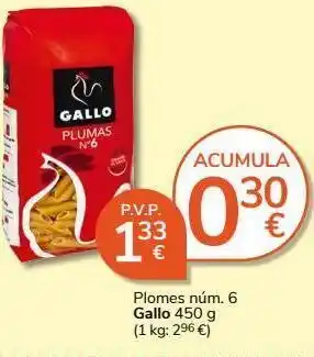 Supermercados Charter Pasta gallo oferta