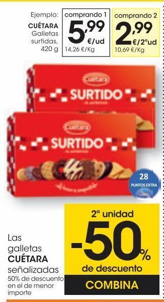 Eroski Cuetara galletas surtidas 420 g oferta