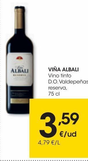 Eroski Viña albali vino tinto d.o. valdepeñas reserva 0,75 l oferta