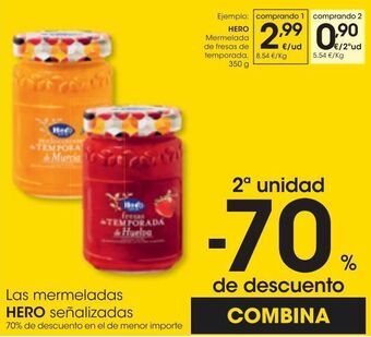 Eroski Hero mermelada de fresas de temporada 350 g oferta