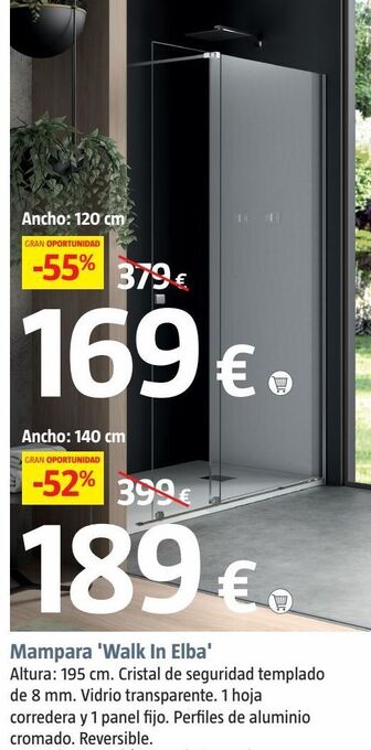 Bauhaus Mampara de ducha oferta
