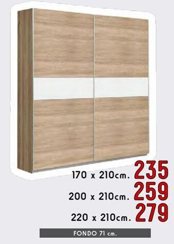 Atrapamuebles Armario con puertas correderas oferta