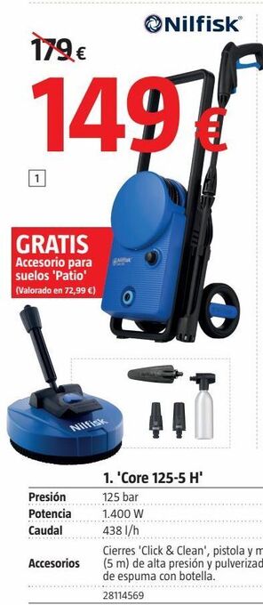 Bauhaus Hidrolimpiadora nilfisk oferta