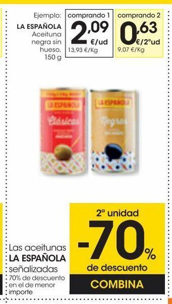 Eroski La española aceituna negra sin hueso 150 g oferta