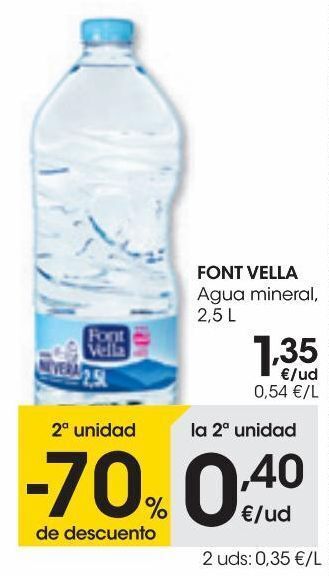 Eroski Font vella agua mineral 2,5 l oferta