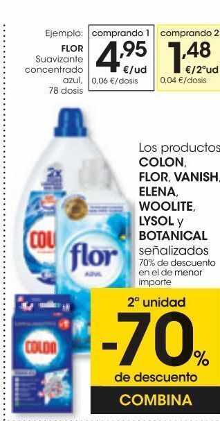 Eroski Flor suavizante concentrado azul 78dosis oferta