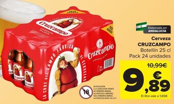 Carrefour Cerveza cruzcampo oferta