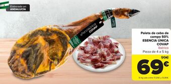 Carrefour Paleta de cebo de campo 50% esencia única covap oferta