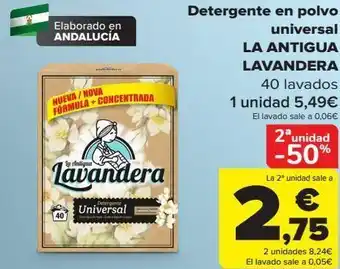 Carrefour Detergente en polvo universal la antigua lavandera oferta