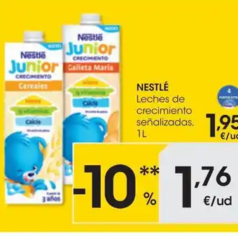 Eroski Nestlé leche de crecimiento con galleta 2+ energy brik 1 l. oferta