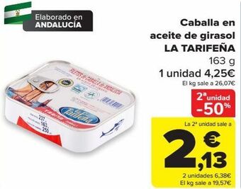 Carrefour Caballa en aceite de girasol la tarifeña oferta